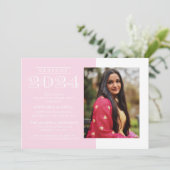 KLASSIEKE VETTE UITGAVE AFSTUDEERUITNODIGING KLAS  KAART (Staand voorkant)