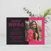 KLASSIEKE, VETTE UITNODIGING KLAS VAN 2024 AFSTUDE (Staand voorkant)