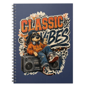 Klassieke Vibe Retro Muziekt-shirt voor Muziek Notitieboek