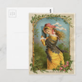 Klassieke Victoriaans Etching - Summer Shower Briefkaart (Voorkant / Achterkant)