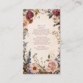 Klassieke Victoriaans Royal Floral bruiloft Informatiekaartje (Voorkant)