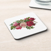 Klassieke Victoriaans Rozen Lily van de Valley Rom Bier Onderzetter (Linkerzijde)