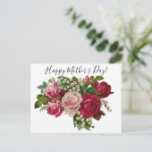 Klassieke Victoriaans Rozen Lily van de Valley Rom Briefkaart (Staand voorkant)