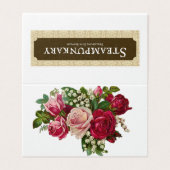 Klassieke Victoriaans Rozen Lily van de Valley Rom Kaart (Buitenkant ongevouwen)