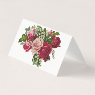 Klassieke Victoriaans Rozen Lily van de Valley Rom Kaart
