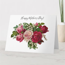 Klassieke Victoriaans Rozen Lily van de Valley Rom Kaart