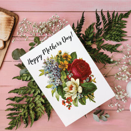 Klassieke Victoriaans Rozen Lily van de Valley Rom Kaart