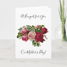 Klassieke Victoriaans Rozen Lily van de Valley Rom Kaart