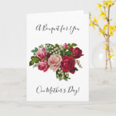 Klassieke Victoriaans Rozen Lily van de Valley Rom Kaart (Gele Bloem)