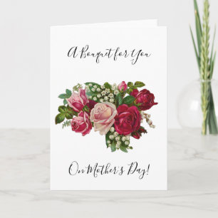 Klassieke Victoriaans Rozen Lily van de Valley Rom Kaart