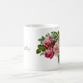 Klassieke Victoriaans Rozen Lily van de Valley Rom Koffiemok (Center)