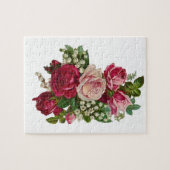 Klassieke Victoriaans Rozen Lily van de Valley Rom Legpuzzel (Horizontaal)