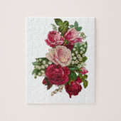 Klassieke Victoriaans Rozen Lily van de Valley Rom Legpuzzel (Verticaal)