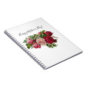 Klassieke Victoriaans Rozen Lily van de Valley Rom Notitieboek (Rechterzijde)