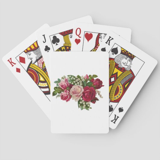Klassieke Victoriaans Rozen Lily van de Valley Rom Speelkaarten (Achterkant)