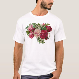 Klassieke Victoriaans Rozen Lily van de Valley Rom T-shirt