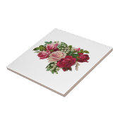 Klassieke Victoriaans Rozen Lily van de Valley Rom Tegeltje (Zijkant)