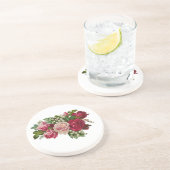 Klassieke Victoriaans Rozen Lily van de Valley Rom Zandsteen Onderzetter (Zijkant)