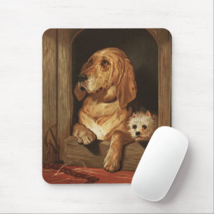 Klassieke Victoriaanse Bloodhound en Westie-honden Muismat