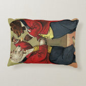 Klassieke Victoriaanse gelukkige, vrolijke, dansen Accent Kussen (Achterkant)
