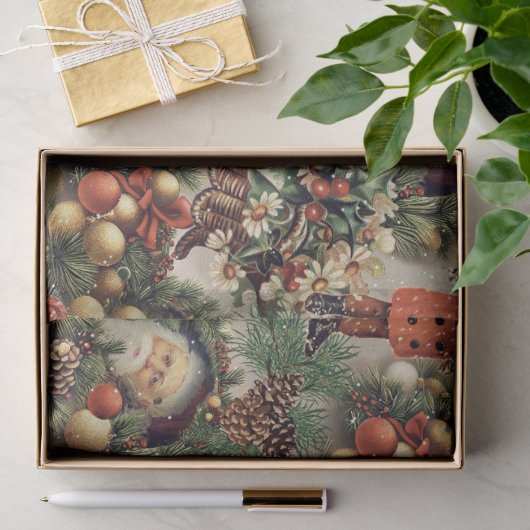 Klassieke Victoriaanse Kerstballen Tissuepapier (Geschenk)