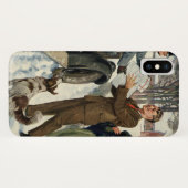 Klassieke Victoriaanse Kerstman Postbode Bezorging Case-Mate iPhone Case (Achterkant (horizontaal))