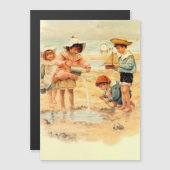 Klassieke Victoriaanse Kinderen Aan Het Strand Fij (Voorkant / Achterkant)
