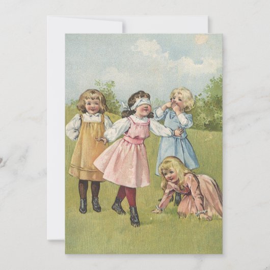 Klassieke Victoriaanse Kinderen Spelen Blindemanne (Voorkant)