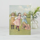 Klassieke Victoriaanse Kinderen Spelen Blindemanne (Staand voorkant)
