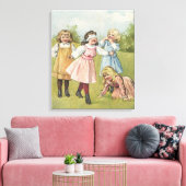 Klassieke Victoriaanse Kinderen Spelen Blindemanne Canvas Afdruk (Insitu (Woonkamer))