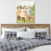 Klassieke Victoriaanse Kinderen Spelen Blindemanne Canvas Afdruk (Insitu (Slaapkamer))