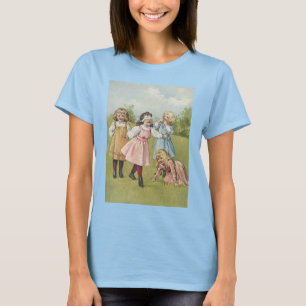 Klassieke Victoriaanse Kinderen Spelen Blindemanne T-shirt
