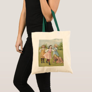 Klassieke Victoriaanse Kinderen Spelen Blindemanne Tote Bag