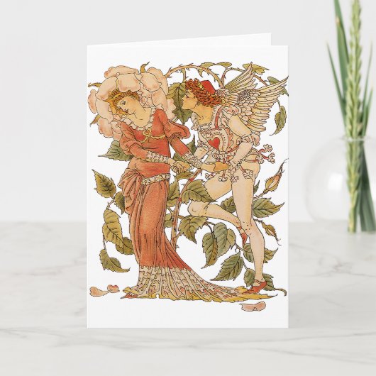 Klassieke victoriaanse kunst, Roos door Walter Cra Kaart (Voorkant)