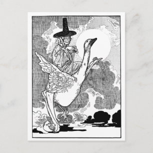 Klassieke Victoriaanse Mother Goose door Charles R Briefkaart