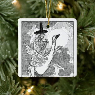 Klassieke Victoriaanse Mother Goose van Charles Ro Keramisch Ornament
