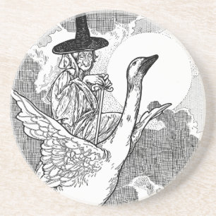 Klassieke Victoriaanse Mother Goose van Charles Ro Zandsteen Onderzetter