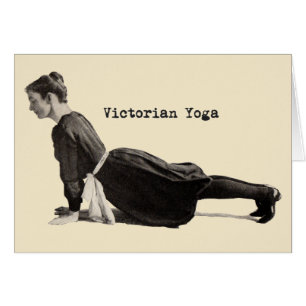 Klassieke Victoriaanse Yoga Vrouw Omhoogkijkende H