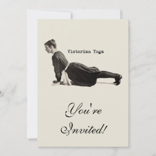 Klassieke Victoriaanse Yoga Vrouw Omhoogkijkende H Kaart