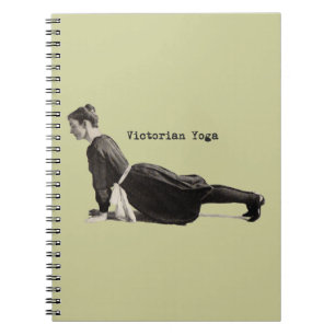 Klassieke Victoriaanse Yoga Vrouw Omhoogkijkende H Notitieboek