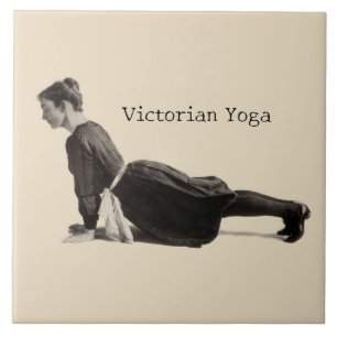 Klassieke Victoriaanse Yoga Vrouw Omhoogkijkende H Tegeltje