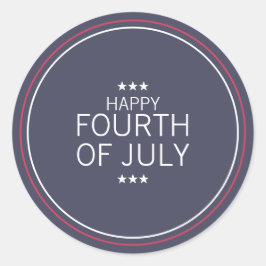 Klassieke vierde juli onafhankelijkheidsdag ticker ronde sticker