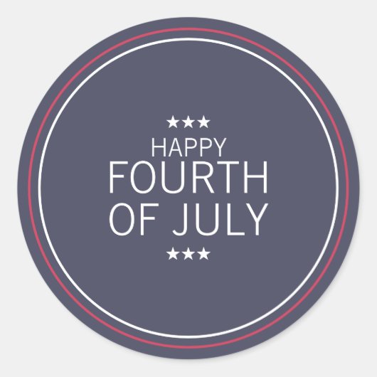 Klassieke vierde juli onafhankelijkheidsdag ticker ronde sticker (Voorkant)