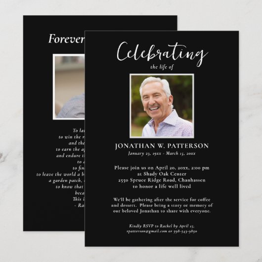 Klassieke viering van het leven Foto's Aangepast g Kaart (Voorkant / Achterkant)