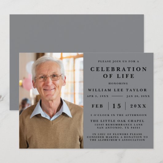 KLASSIEKE VIERING VAN HET LEVEN GEDENKDAG KAART (Voorkant / Achterkant)