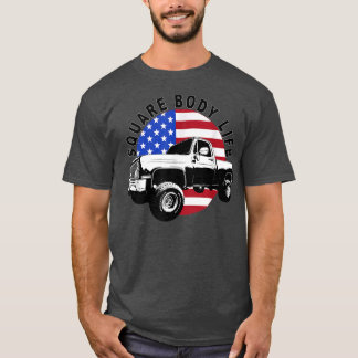 Klassieke vierkante carrosserie Truck 4X4 Square B T-shirt