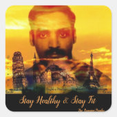 Klassieke vierkante Sticker (Voorkant)