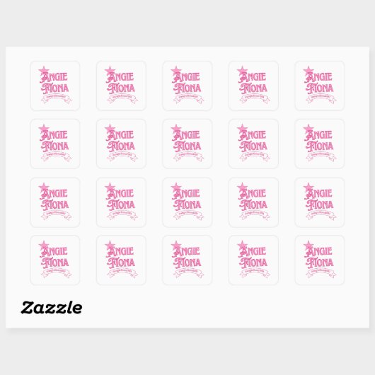 Klassieke vierkante stickers 1,5 inch (Vel)