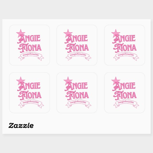 Klassieke vierkante stickers 3 inch (Vel)