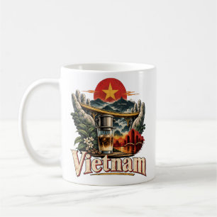 Klassieke Vietnamese Reis Kunst Landmark Koffiemok
